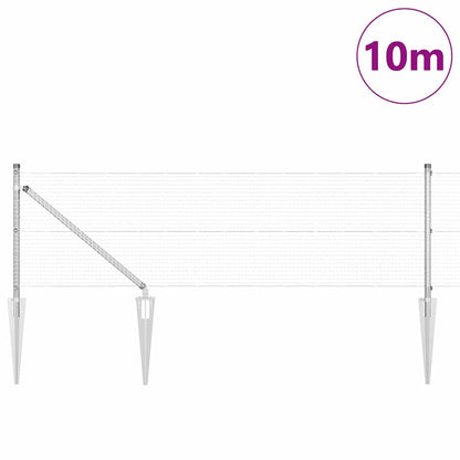 Palo della recinzione Argento 10 x 0,6 m (rete da 19 x 19 mm)