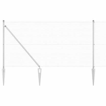 Palo della recinzione Argento 10 x 1 m (rete 19 x 19 mm)