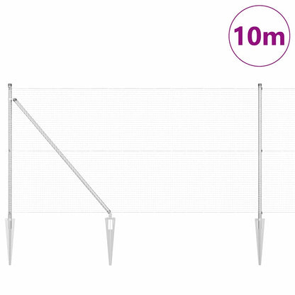 Palo della recinzione Argento 10 x 1 m (rete 19 x 19 mm)