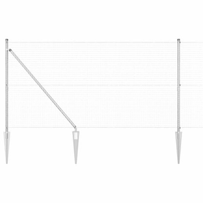 Palo della recinzione Argento 10 x 1 m (rete 25 x 25 mm)