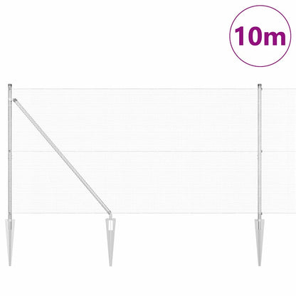 Palo della recinzione Argento 10 x 1,4 m (rete 12 x 12 mm)