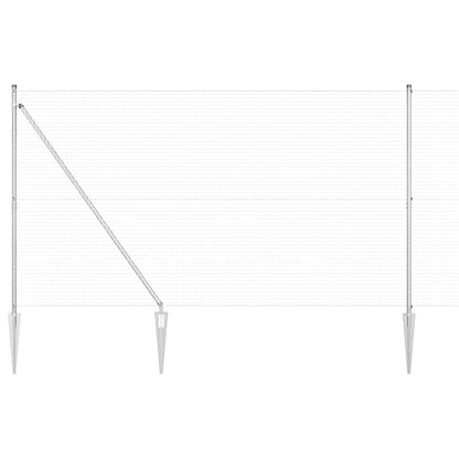 Palo della recinzione Argento 10 x 1,5 m (rete 25 x 25 mm)
