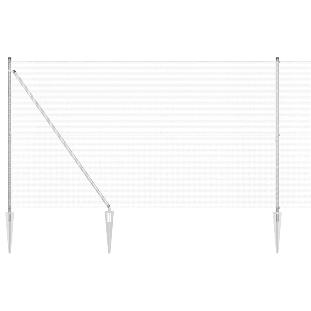 Palo della recinzione Argento 10 x 1,6 m (maglia 12 x 12 mm)
