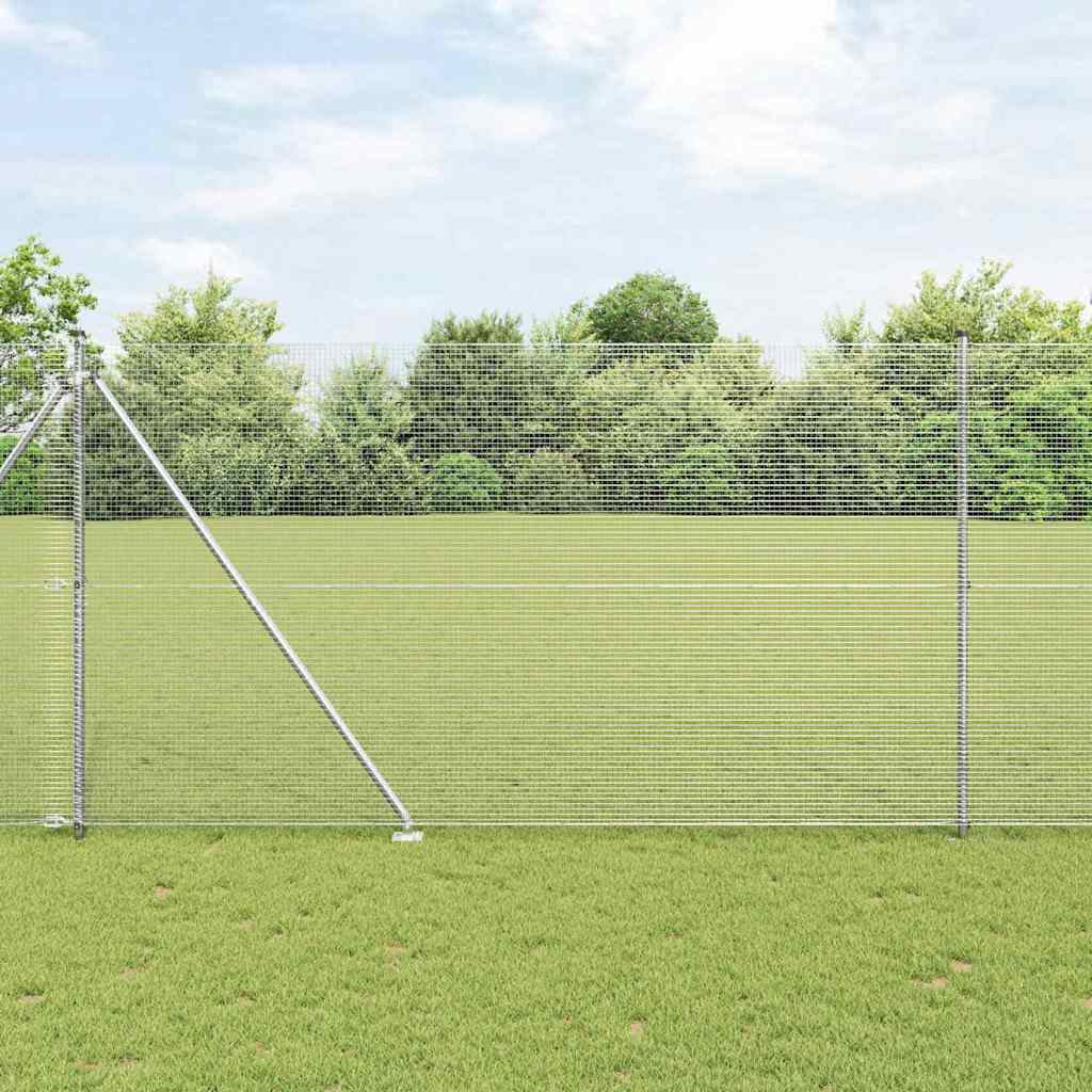 Palo della recinzione Argento 10 x 1,6 m (rete 16 x 16 mm)