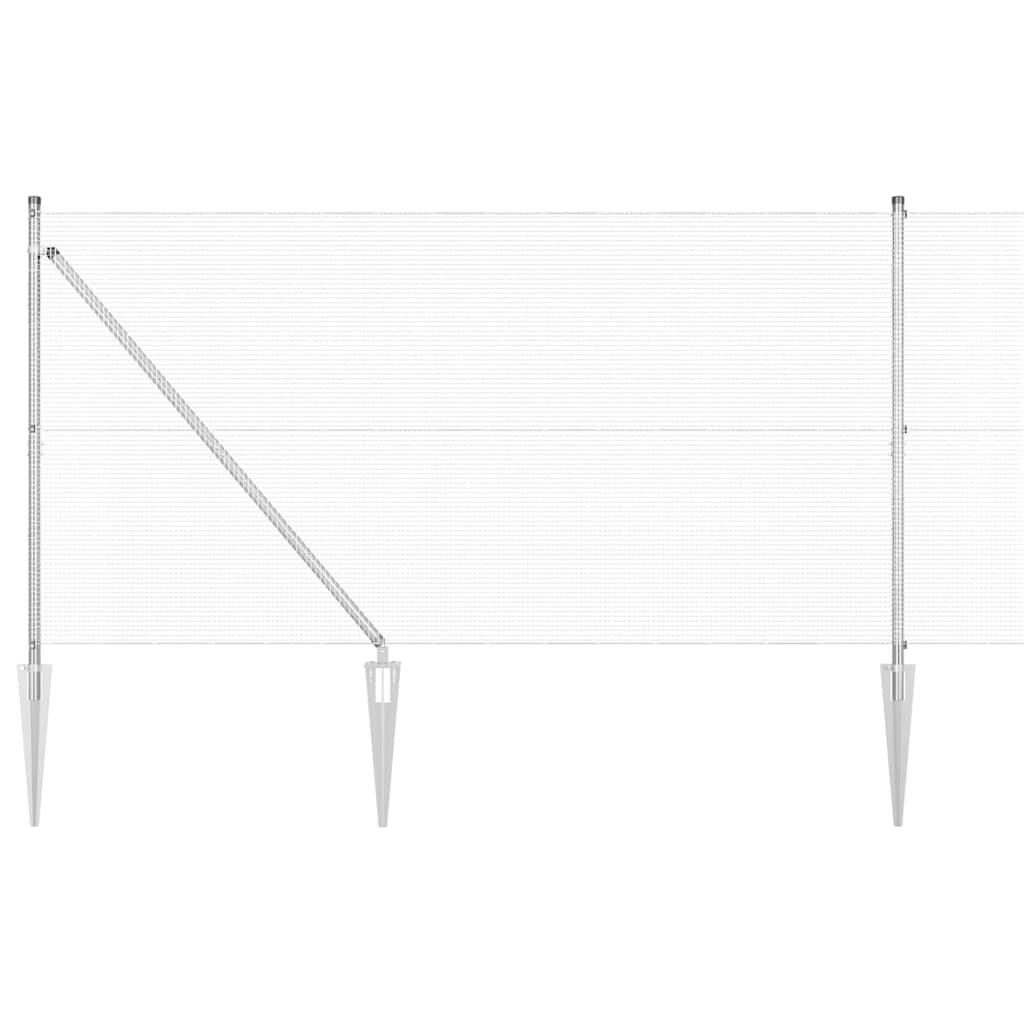Palo della recinzione Argento 25 x 1,2 m (rete da 12 x 12 mm)