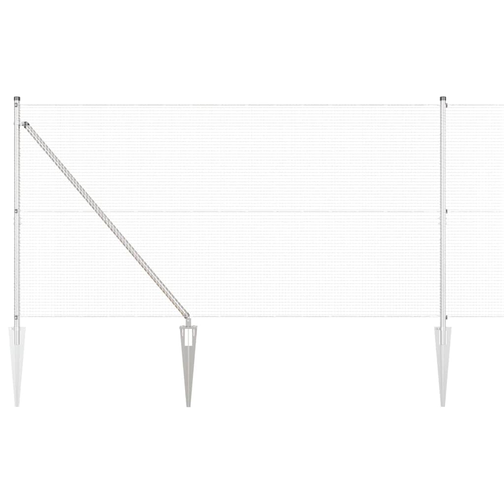 Palo della recinzione Argento 25 x 1,2 m (rete 16 x 16 mm)