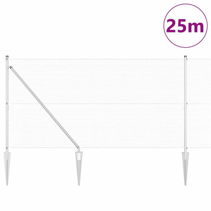 Palo della recinzione Argento 25 x 1,2 m (rete 16 x 16 mm)