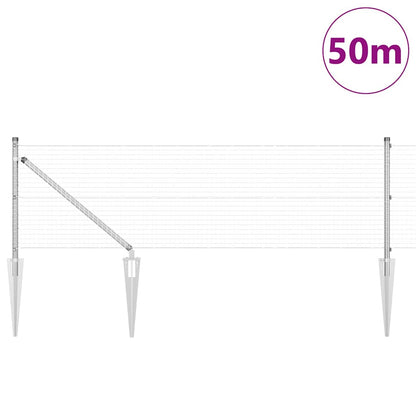 Palo della recinzione Argento 50 x 0,4 m (25 x 25 mm rete)