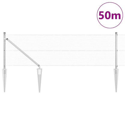 Palo della recinzione Argento 50 x 0,5 m (rete mesh 19 x 19 mm)