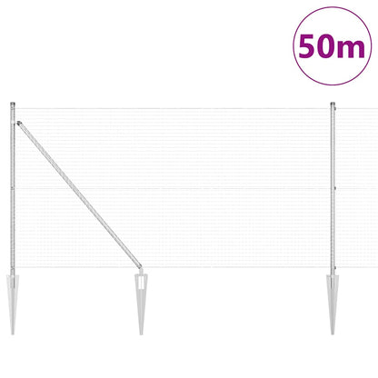 Palo della recinzione Argento 50 x 1 m (rete da 25 x 25 mm)