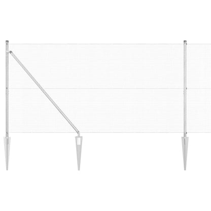 Palo della recinzione Argento 50 x 1,2 m (rete 12 x 12 mm)