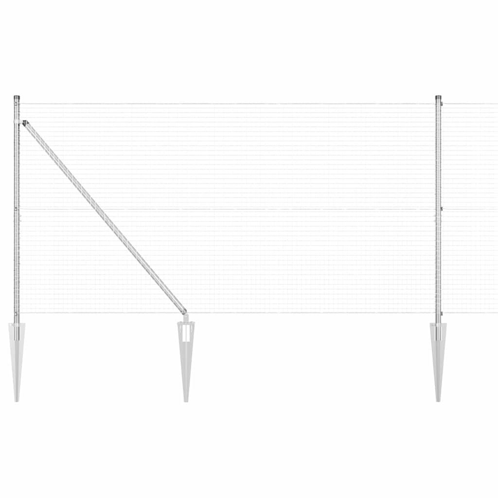 Palo della recinzione Argento 50 x 1,2 m (maglia 25 x 25 mm)