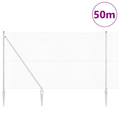 Palo della recinzione Argento 50 x 1,5 m (25 x 25 mm mesh)
