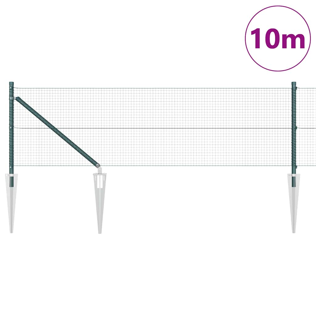 Palo della recinzione Verde 10 x 0,4 m (rete 19 x 19 mm)