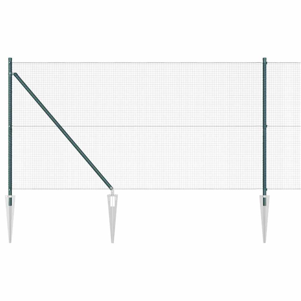 Palo della recinzione Verde 10 x 1 m (rete 16 x 16 mm) Acciaio