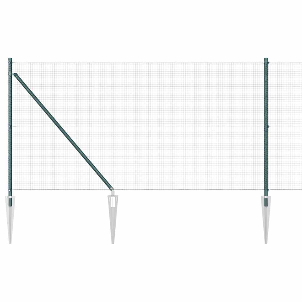 Palo della recinzione Verde 10 x 1 m (rete 19 x 19 mm) Acciaio