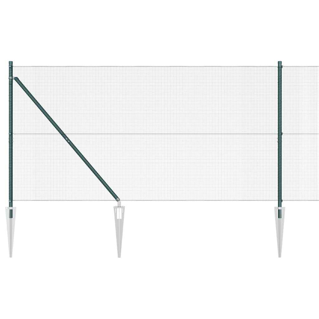 Palo della recinzione Verde 10 x 1,4 m (rete 12 x 12 mm)