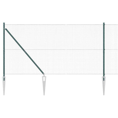 Palo della recinzione Verde 10 x 1,4 m (rete 25 x 25 mm)