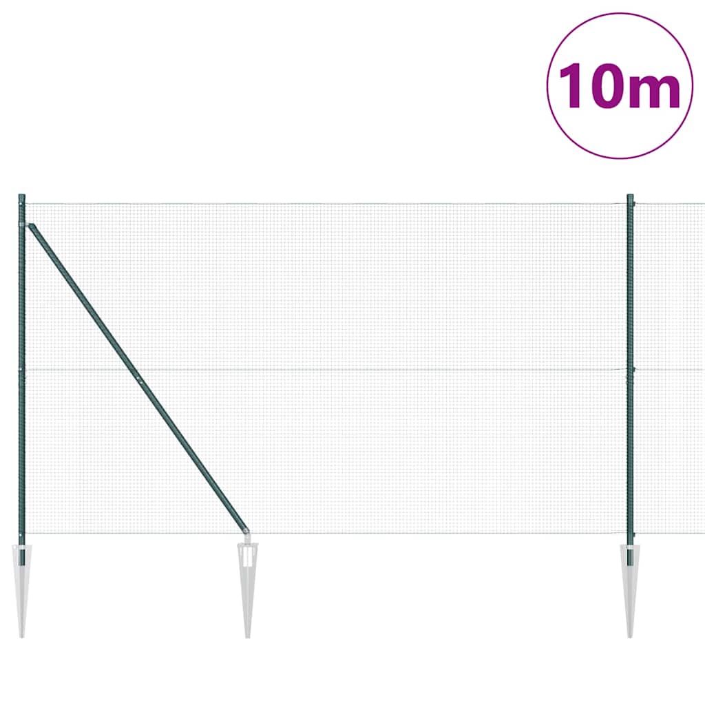 Palo della recinzione Verde 10 x 1,5 m (rete 16 x 16 mm)