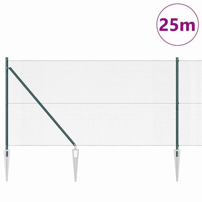 Palo della recinzione Verde 25 x 1 m (rete 12 x 12 mm) Acciaio