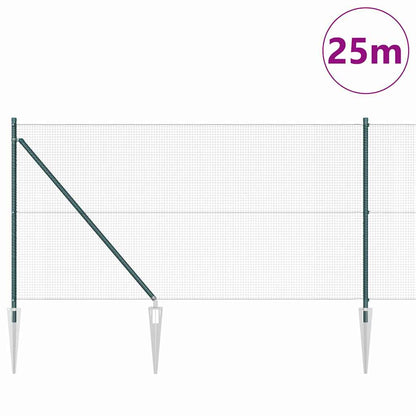 Palo della recinzione Verde 25 x 1 m (rete 16 x 16 mm) Acciaio