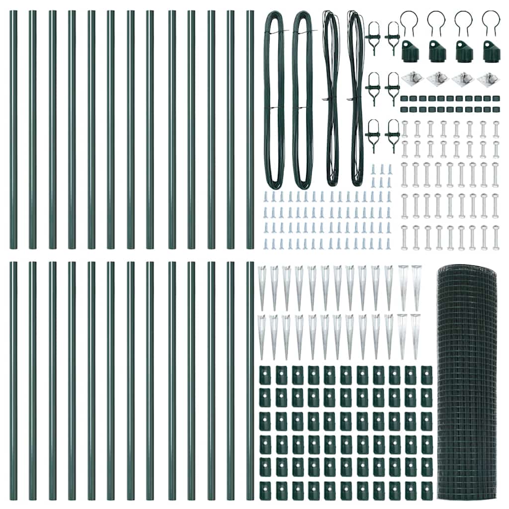 Palo della recinzione Verde 50 x 0,6 m (rete 25 x 25 mm)