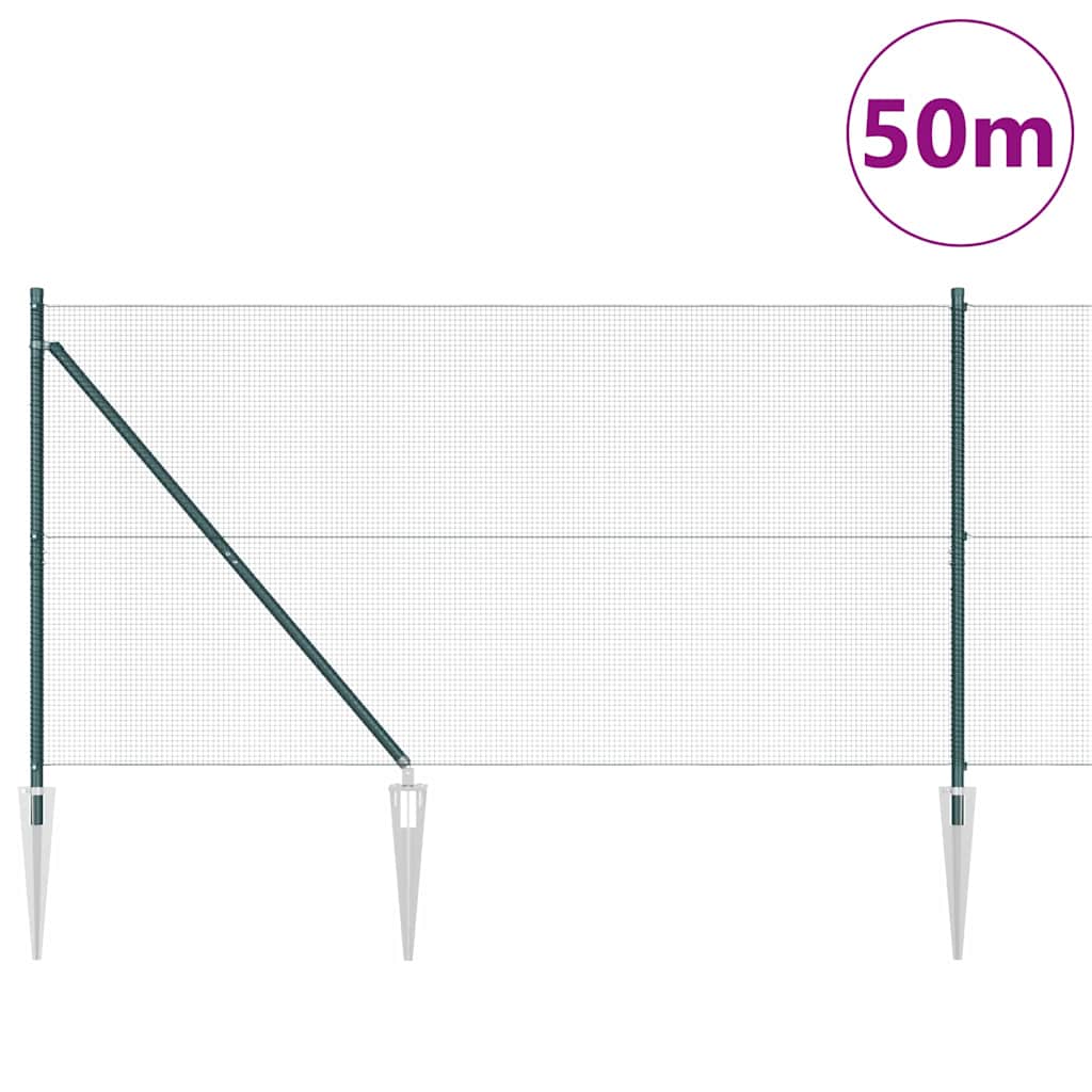 Palo della recinzione Verde 50 x 1,2 m (rete 12 x 12 mm)
