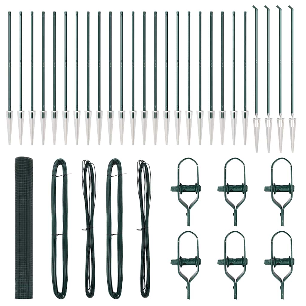 Palo della recinzione Verde 50 x 1,4 m (rete 19 x 19 mm)