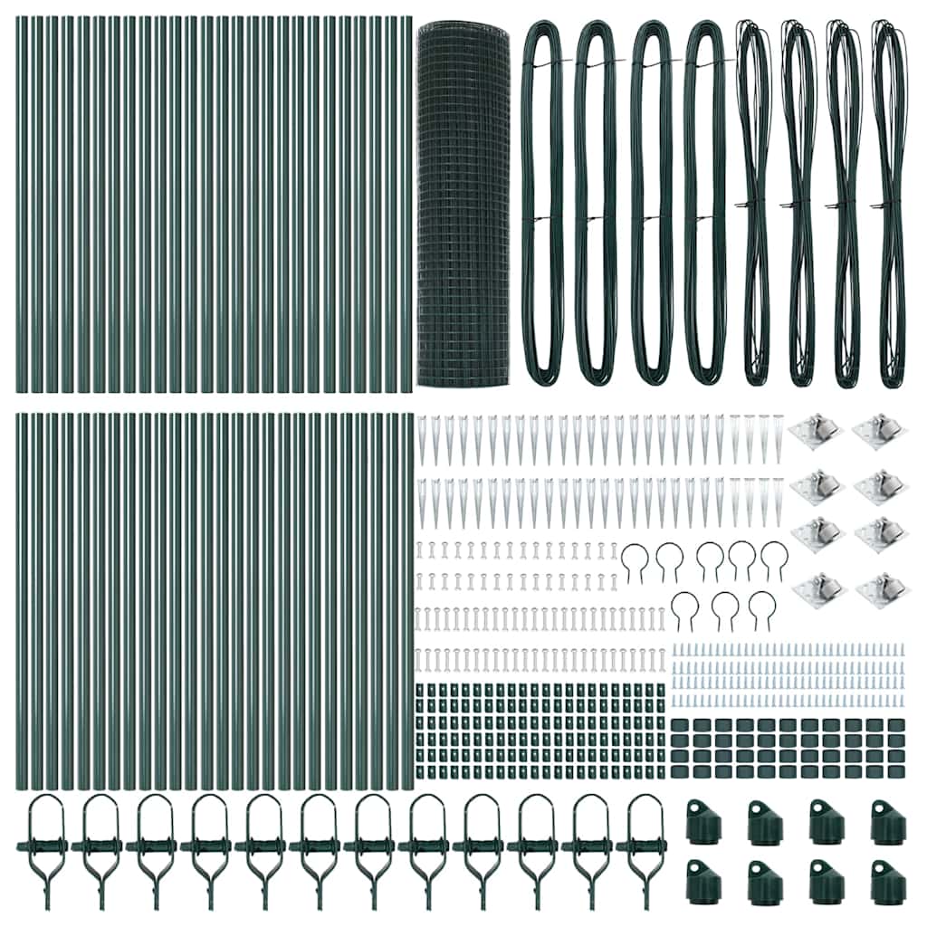Palo della recinzione Verde 100 x 0,5 m (rete 12 x 12 mm)
