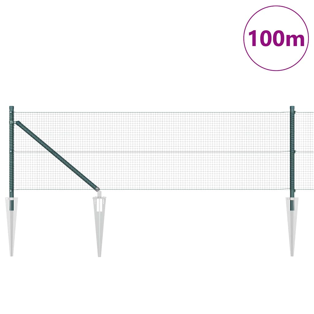 Palo della recinzione Verde 100 x 0,5 m (reticolo 16 x 16 mm)