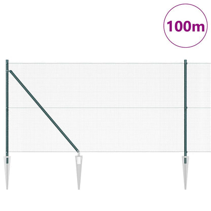 Palo della recinzione Verde 100 x 1 m (maglia 16 x 16 mm)
