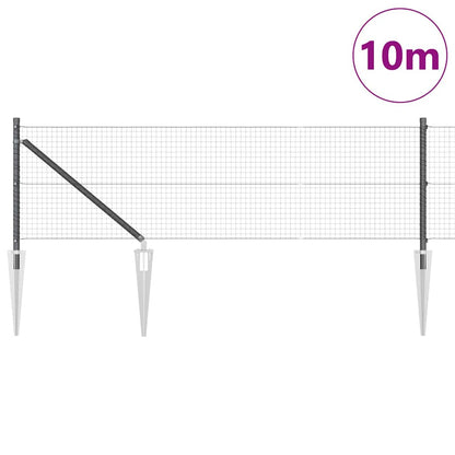 Palo della recinzione Grigio 10 x 0,5 m (rete 25 x 25 mm)