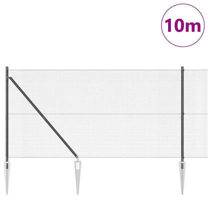 Palo della recinzione Grigio 10 x 1,4 m (rete 12 x 12 mm)