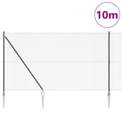 Palo della recinzione Grigio 10 x 1,5 m (rete 16 x 16 mm)