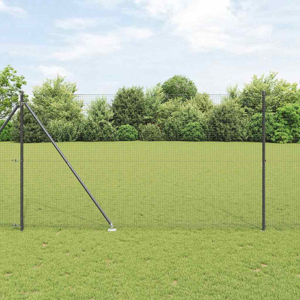 Palo della recinzione Grigio 10 x 1,5 m (rete 25 x 25 mm)