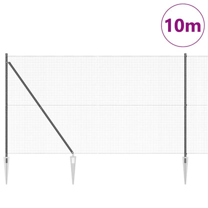 Palo della recinzione Grigio 10 x 1,5 m (rete 25 x 25 mm)