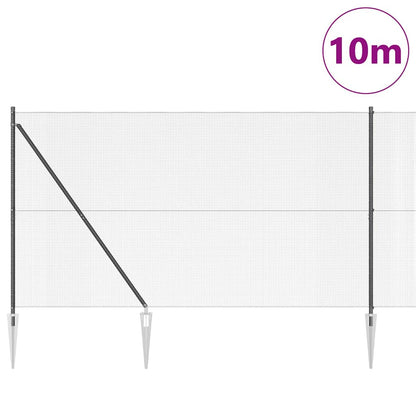 Palo della recinzione Grigio 10 x 1,6 m (maglia 12 x 12 mm)