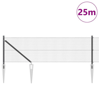 Palo della recinzione Grigio 25 x 0,4 m (rete da 12 x 12 mm)