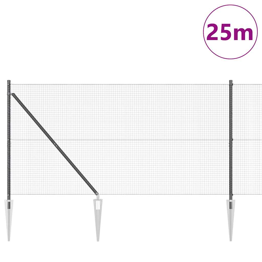 Palo della recinzione Grigio 25 x 1,2 m (rete da 19 x 19 mm)