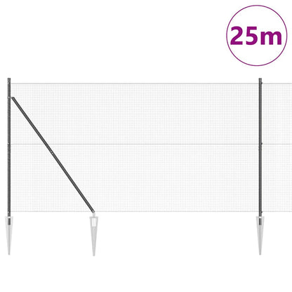 Palo della recinzione Grigio 25 x 1,5 m (19 x 19 mm rete)