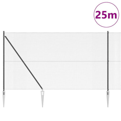 Palo della recinzione Grigio 25 x 1,6 m (rete 12 x 12 mm)