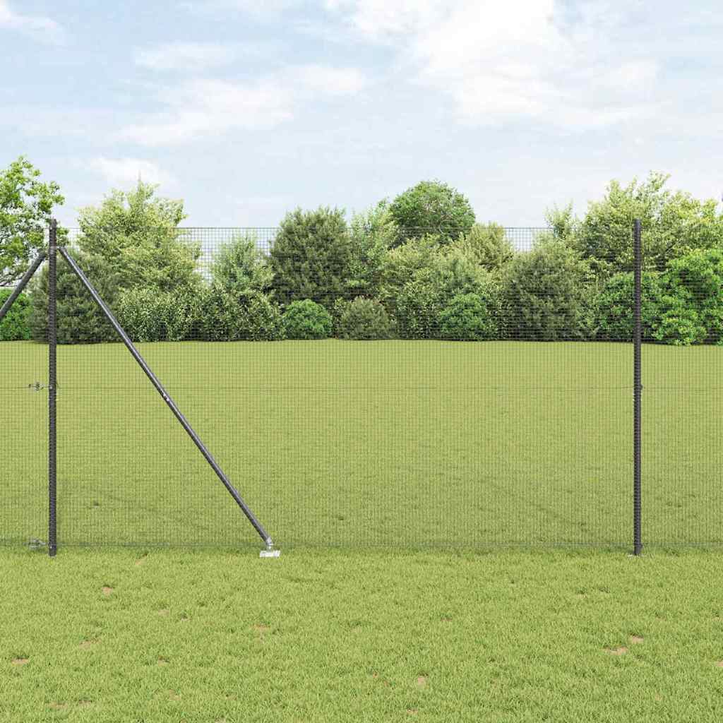 Palo della recinzione Grigio 25 x 1,6 m (rete 16 x 16 mm)