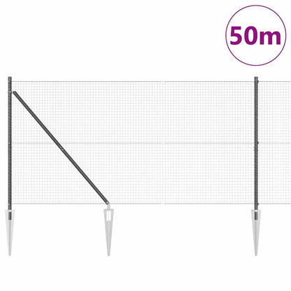 Palo della recinzione Grigio 50 x 1,4 m (rete 25 x 25 mm)