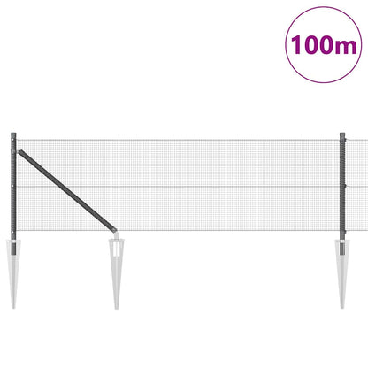 Palo della recinzione Grigio 100 x 0,4 m (rete 12 x 12 mm)