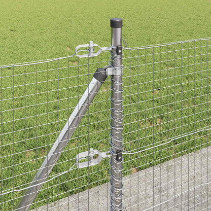 Palo della recinzione Argento 10 x 0,5 m (rete 25 x 25 mm)