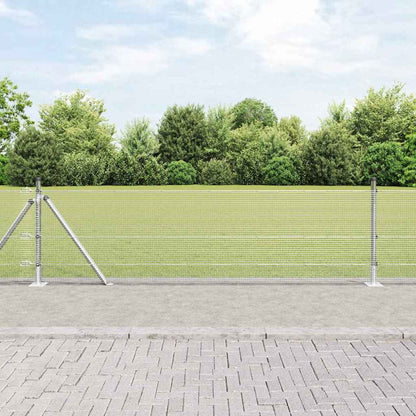 Palo della recinzione Argento 10 x 0,6 m (rete 12 x 12 mm)