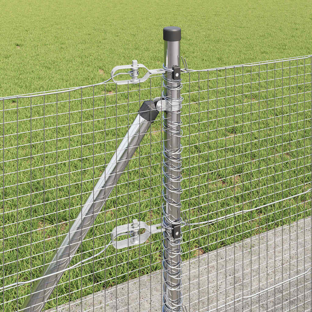 Palo della recinzione Argento 10 x 0,6 m (rete da 19 x 19 mm)