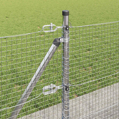 Palo della recinzione Argento 10 x 0,6 m (rete da 19 x 19 mm)
