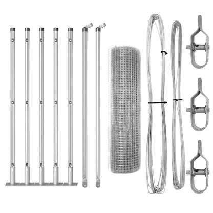 Palo della recinzione Argento 10 x 0,6 m (rete da 19 x 19 mm)