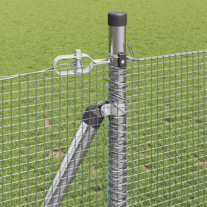 Palo della recinzione Argento 10 x 0,8 m (rete 12 x 12 mm)